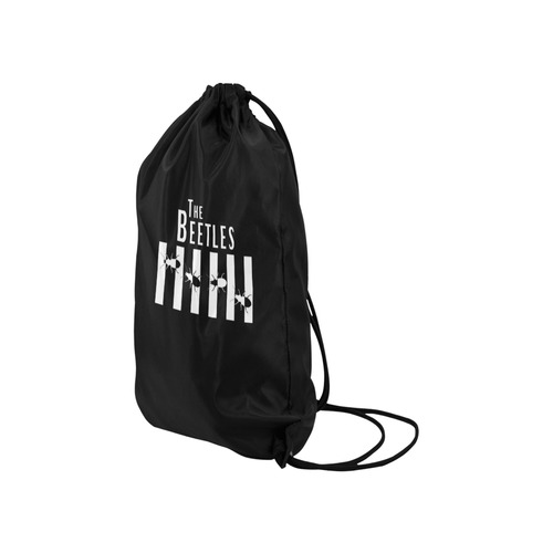 The Beetles on Abbey Road! Small Drawstring Bag Model 1604 (Twin Sides) 11"(W) * 17.7"(H)
