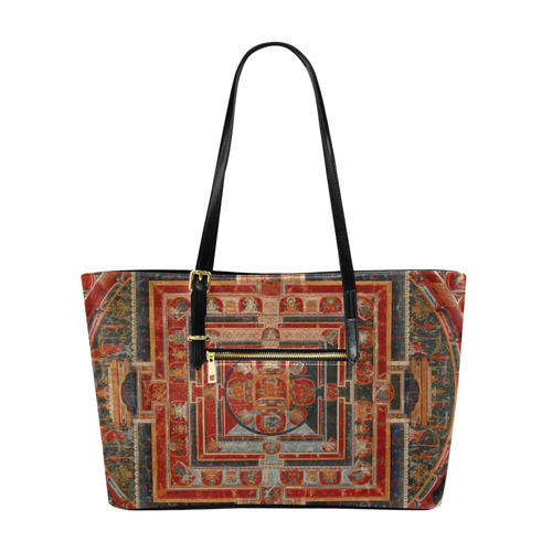 Mandala  of  Bodhisattva of Transcendent Wisdom Euramerican Tote Bag/Large (Model 1656)