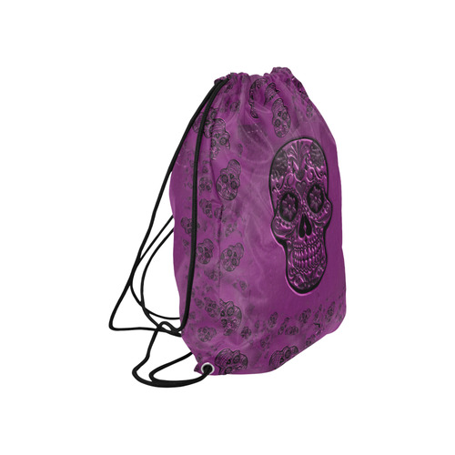 Skull20170229_by_JAMColors Large Drawstring Bag Model 1604 (Twin Sides)  16.5"(W) * 19.3"(H)