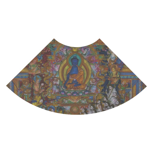Awesome Thanka With The Holy Medicine Buddha 3/4 Sleeve Sundress (D23)