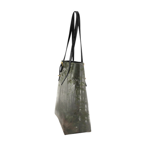Landscape Forest Path in Foggy Mist Euramerican Tote Bag/Small (Model 1655)