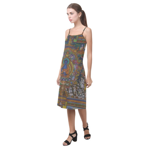 Awesome Thanka With The Holy Medicine Buddha Alcestis Slip Dress (Model D05)