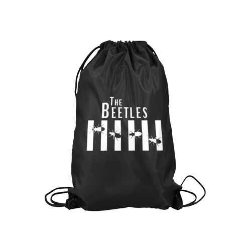 The Beetles on Abbey Road! Small Drawstring Bag Model 1604 (Twin Sides) 11"(W) * 17.7"(H)