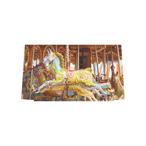 Colorful Carousel Horses Merry Go Round Euramerican Tote Bag/Large (Model 1656)