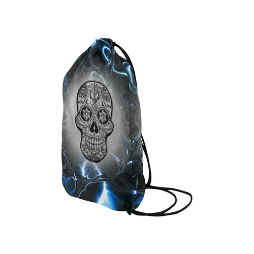 Skull20170247_by_JAMColors Small Drawstring Bag Model 1604 (Twin Sides) 11"(W) * 17.7"(H)