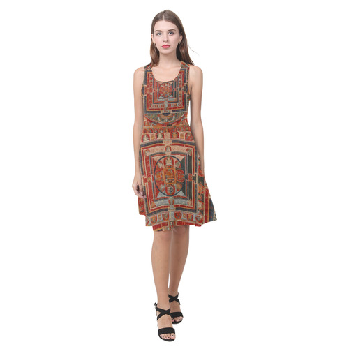 Mandala  of  Bodhisattva of Transcendent Wisdom Atalanta Casual Sundress(Model D04)