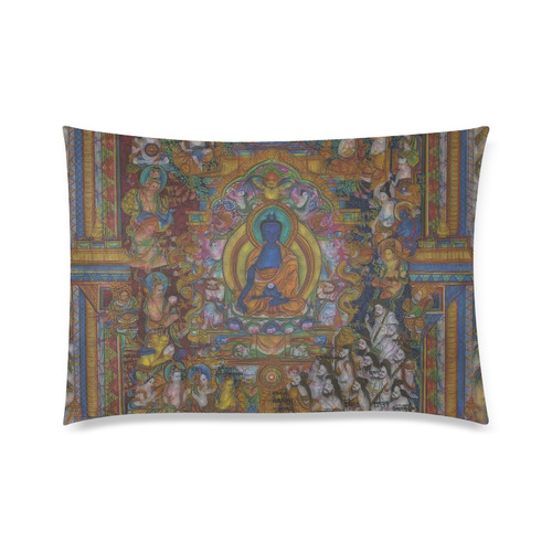Awesome Thanka With The Holy Medicine Buddha Custom Zippered Pillow Case 20"x30" (one side)