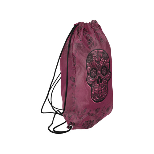 Skull20170230_by_JAMColors Small Drawstring Bag Model 1604 (Twin Sides) 11"(W) * 17.7"(H)