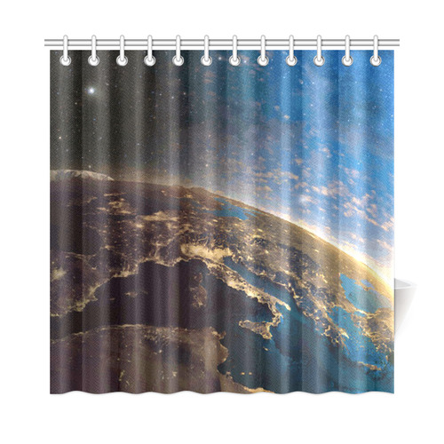Planet Earth From Space Shower Curtain 72"x72"