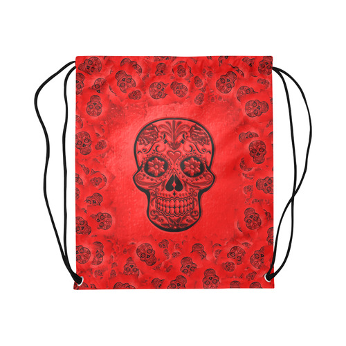 Skull20170248_by_JAMColors Large Drawstring Bag Model 1604 (Twin Sides)  16.5"(W) * 19.3"(H)