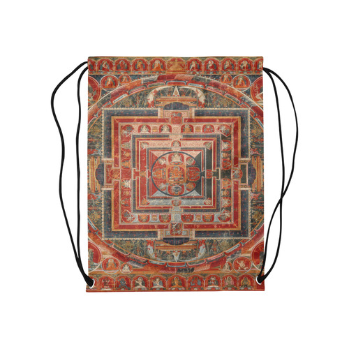 Mandala  of  Bodhisattva of Transcendent Wisdom Medium Drawstring Bag Model 1604 (Twin Sides) 13.8"(W) * 18.1"(H)