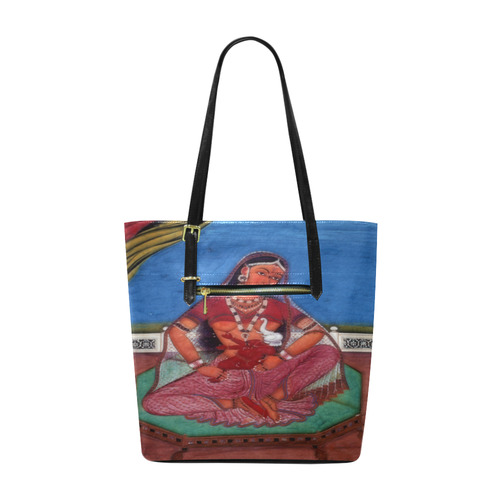 Deity Parvati with her Son Ganesha Euramerican Tote Bag/Small (Model 1655)