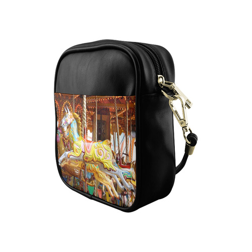 Colorful Carousel Horses Merry Go Round Sling Bag (Model 1627)