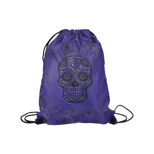 Skull20170227_by_JAMColors Medium Drawstring Bag Model 1604 (Twin Sides) 13.8"(W) * 18.1"(H)