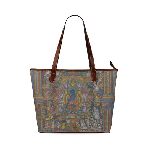 Awesome Thanka With The Holy Medicine Buddha Shoulder Tote Bag (Model 1646)