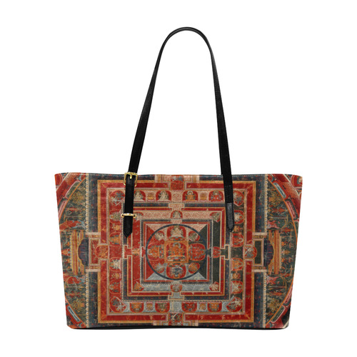 Mandala  of  Bodhisattva of Transcendent Wisdom Euramerican Tote Bag/Large (Model 1656)