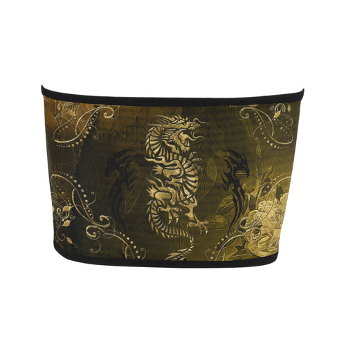 Wonderful chinese dragon in gold Bandeau Top