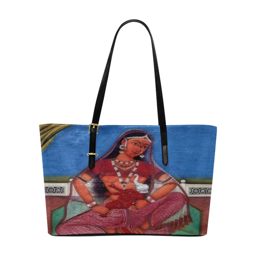 Deity Parvati with her Son Ganesha Euramerican Tote Bag/Large (Model 1656)