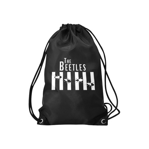 The Beetles on Abbey Road! Small Drawstring Bag Model 1604 (Twin Sides) 11"(W) * 17.7"(H)