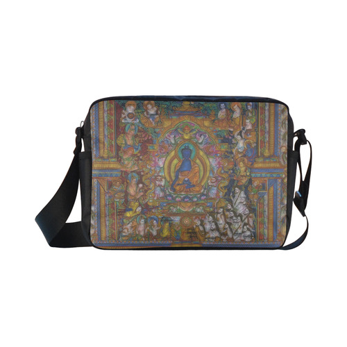 Awesome Thanka With The Holy Medicine Buddha Classic Cross-body Nylon Bags (Model 1632)