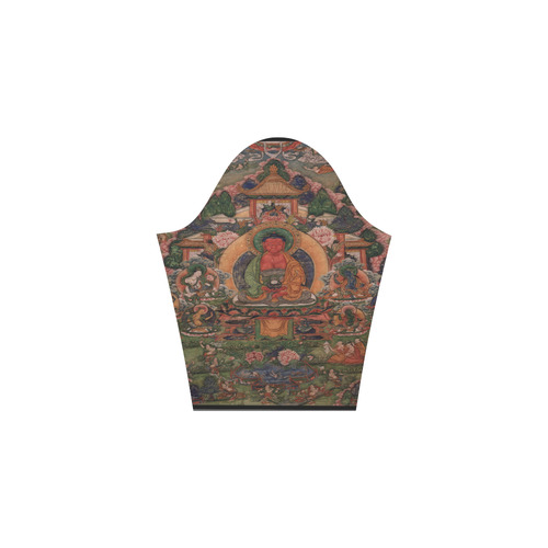 Buddha Amitabha in His Pure Land of Suvakti Elbow Sleeve Ice Skater Dress (D20)