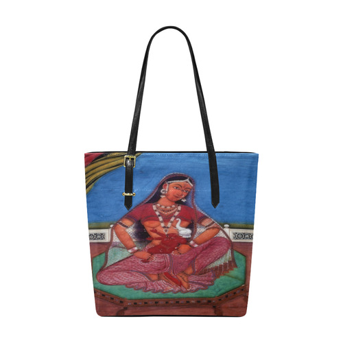 Deity Parvati with her Son Ganesha Euramerican Tote Bag/Small (Model 1655)