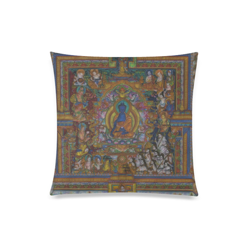Awesome Thanka With The Holy Medicine Buddha Custom Zippered Pillow Case 20"x20"(One Side)