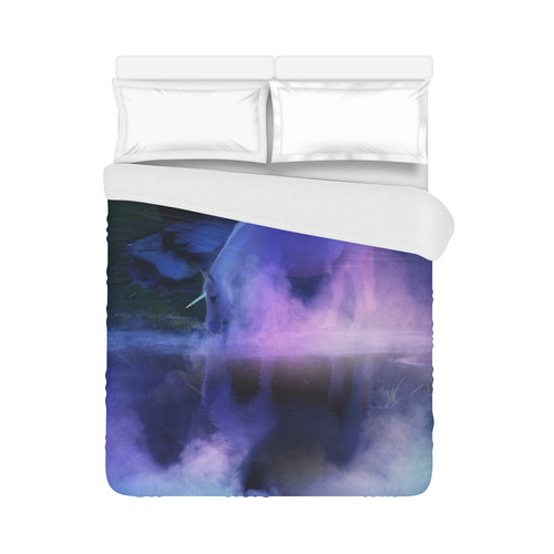 An Awesome Unicorn Beside A Magic Lake Duvet Cover 86"x70" ( All-over-print)