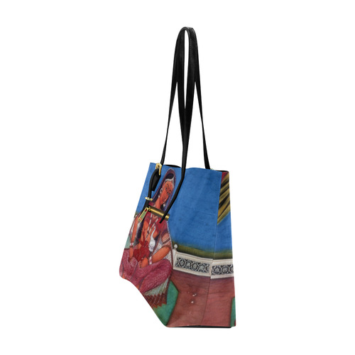 Deity Parvati with her Son Ganesha Euramerican Tote Bag/Large (Model 1656)