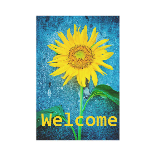 Welcome sunflower Garden Flag 12‘’x18‘’（Without Flagpole）