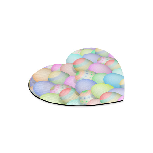 Pastel Colored Easter Eggs Heart-shaped Mousepad