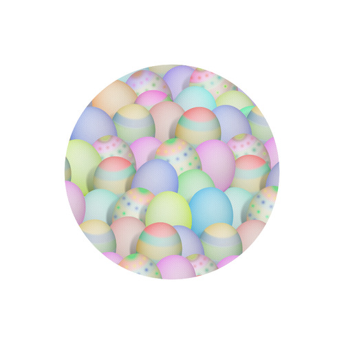 Pastel Colored Easter Eggs Round Mousepad