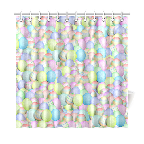 Pastel Colored Easter Eggs Shower Curtain 72"x72"