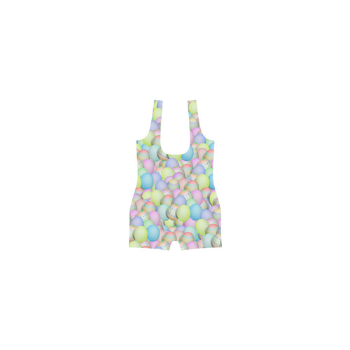 Pastel Colored Easter Eggs Classic One Piece Swimwear (Model S03)