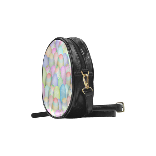 Pastel Colored Easter Eggs Round Sling Bag (Model 1647)