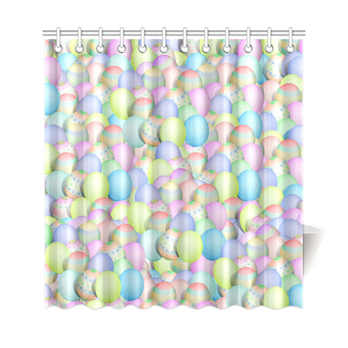 Pastel Colored Easter Eggs Shower Curtain 69"x72"