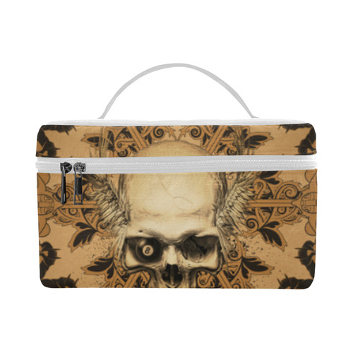 Skull with skull mandala on the background Cosmetic Bag/Large (Model 1658)