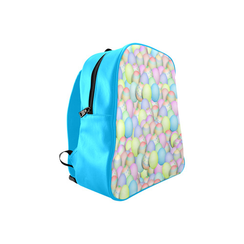 Pastel Colored Easter Eggs School Backpack (Model 1601)(Small)