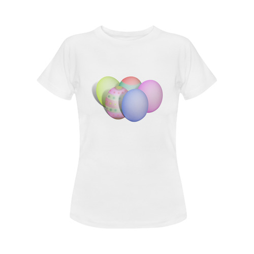 Pastel Colored Easter Eggs Women's Classic T-Shirt (Model T17）