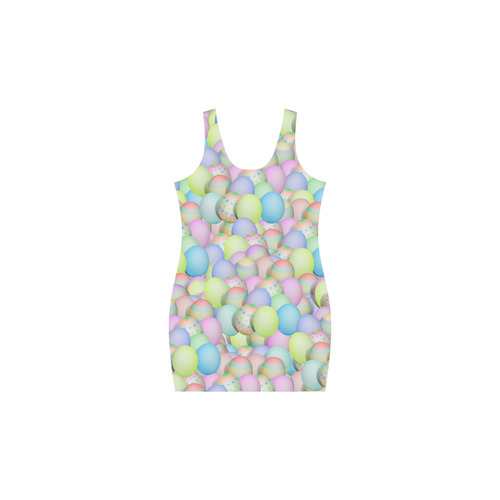 Pastel Colored Easter Eggs Medea Vest Dress (Model D06)