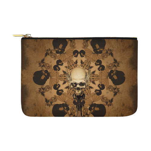 Skull with skull mandala on the background Carry-All Pouch 12.5''x8.5''
