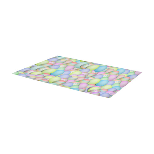 Pastel Colored Easter Eggs Area Rug 7'x3'3''