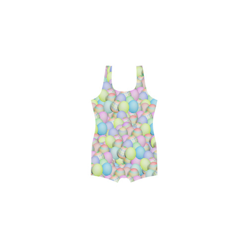Pastel Colored Easter Eggs Classic One Piece Swimwear (Model S03)
