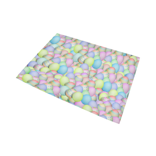 Pastel Colored Easter Eggs Area Rug7'x5'