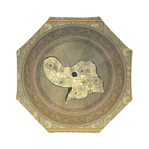 Mandala of cute elephant Auto-Foldable Umbrella (Model U04)