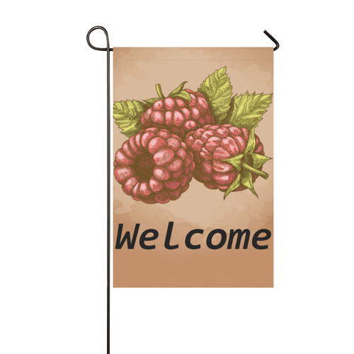 Welcome raspberry Garden Flag 12‘’x18‘’（Without Flagpole）