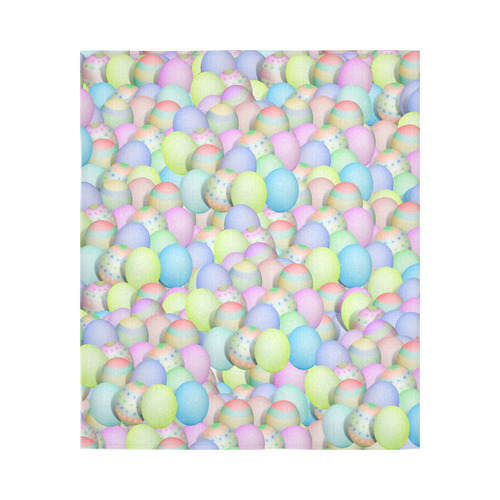 Pastel Colored Easter Eggs Cotton Linen Wall Tapestry 51"x 60"