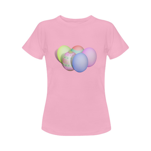 Pastel Colored Easter Eggs Women's Classic T-Shirt (Model T17）