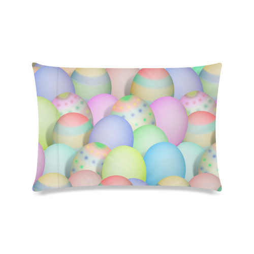 Pastel Colored Easter Eggs Custom Zippered Pillow Case 16"x24"(Twin Sides)