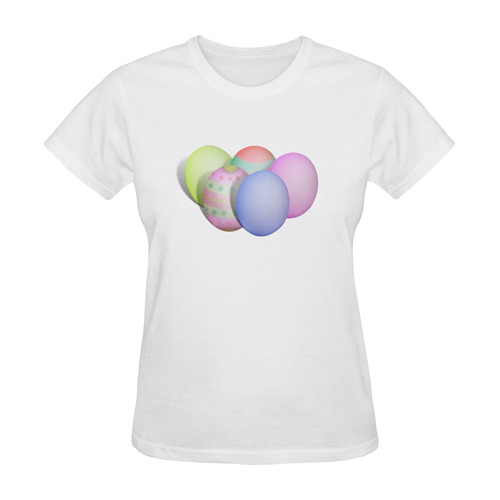 Pastel Colored Easter Eggs Sunny Women's T-shirt (Model T05)